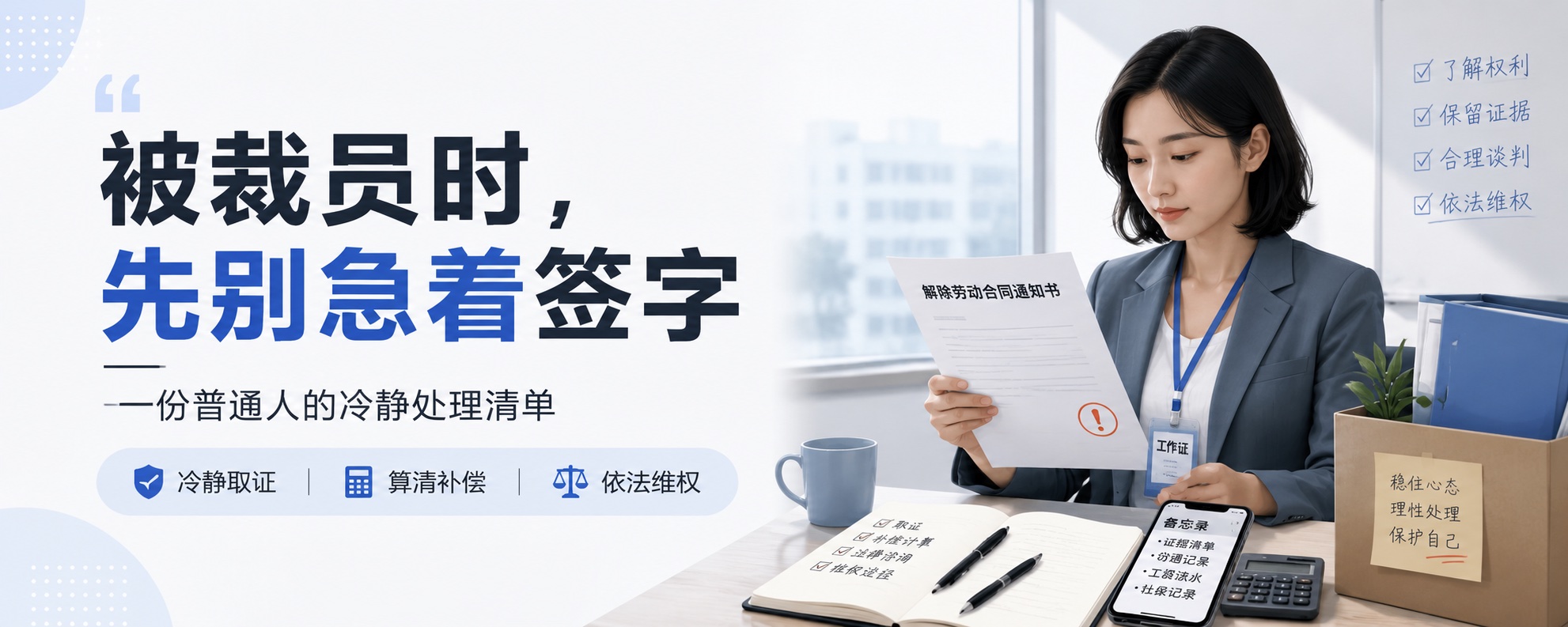 被裁员时，先别急着签字：一份裁员处理清单